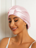 SilkSilky-FR Pure Soie Sleep Cap RoseClair 002