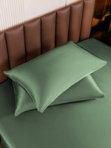 [Vert Grisâtre] SilkSilky-FR 30Momme Taies d'Oreiller 004