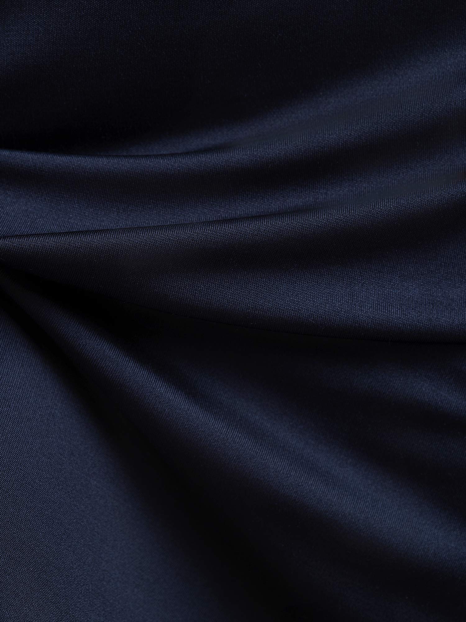 [Bleu Foncé] SilkSilky-FR Soie Tricotée Col Rond Chemises de nuit 005