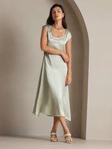 [Vert Clair] SilkSilky-FR Cap Sleeve Robes 004