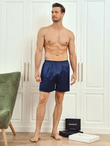 [Bleu Foncé] SilkSilky-FR Mens Sleep Bottoms 005