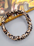 SilkSilky-FR 19Momme Pure Soie Scrunchie Leopard 004