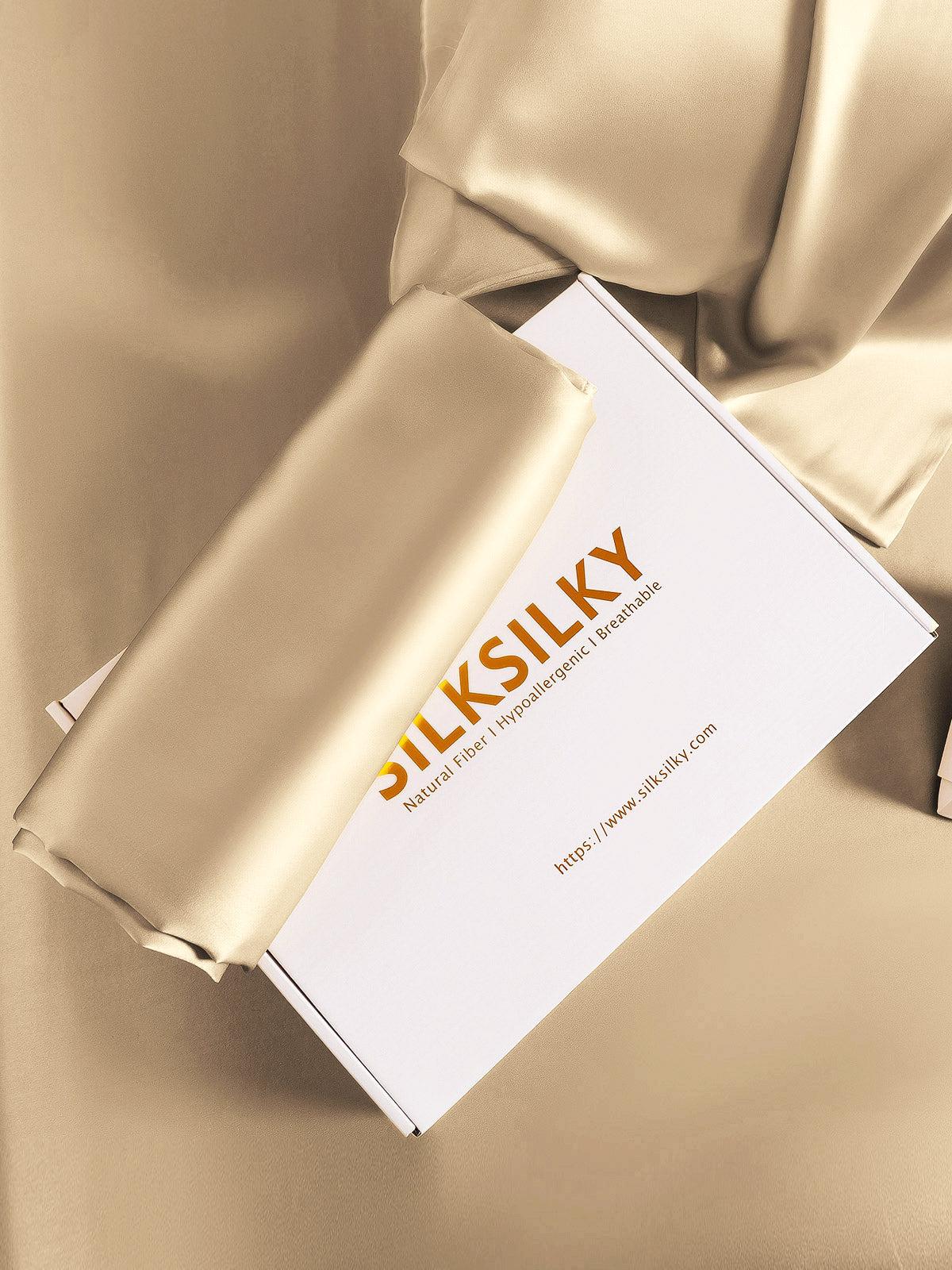 [Beige] SilkSilky-FR 22Momme Pure Soie Pillowcase 007