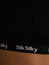 [Noir] SilkSilky-FR Sleeveless Crew Neck Top À Fines Brides 007