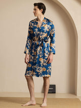 [Dragon Navy] SilkSilky-FR Long Sleeve Homme Peignoir 006