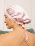 SilkSilky-FR Pure Soie Sleep Cap RoseClair 002