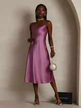 [Violet Foncé] SilkSilky-FR Sleeveless V Neck Chemises de nuit 007