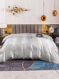 SilkSilky FR 19Momme Pure Soie Duvet Cover Argent 003