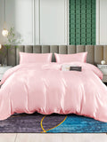 SilkSilky FR 25Momme Pure Soie Bedding Set Rose 001