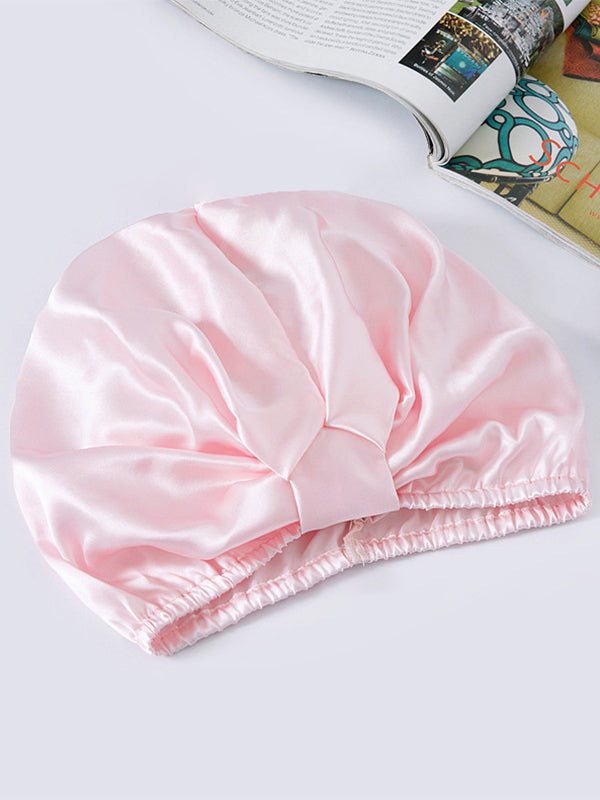 SilkSilky-FR Pure Soie Sleep Cap Rose 002