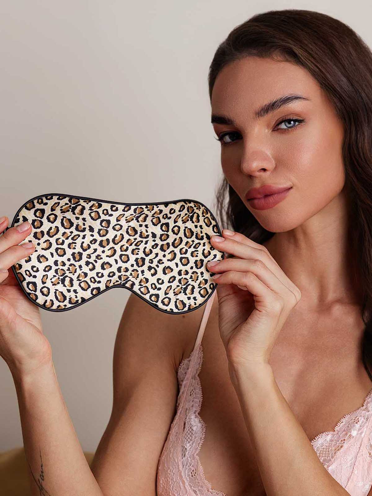 [Leopard] SilkSilky-FR 19Momme Pure Soie Eye Mask 004