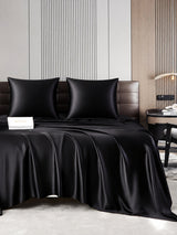 [Noir] SilkSilky-FR Parure de Lit Soie 005