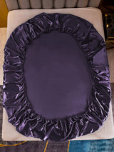[Violet Foncé] SilkSilky-FR Parure de Lit Soie 003