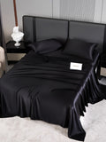 SilkSilky FR 22Momme Pure Soie Bedding Set Noir 002