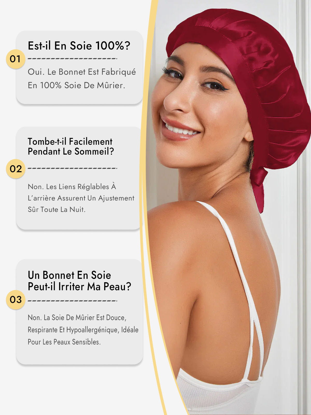 [Rouge Vineux] SilkSilky-FR Bonnets de Nuit 005