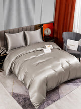 [Gris] SilkSilky-FR Parure de Lit Soie 002