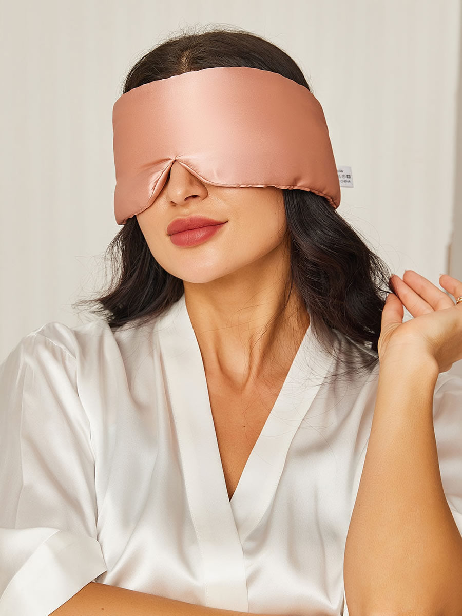[Rose] SilkSilky-FR 19Momme Pure Soie Eye Mask 001