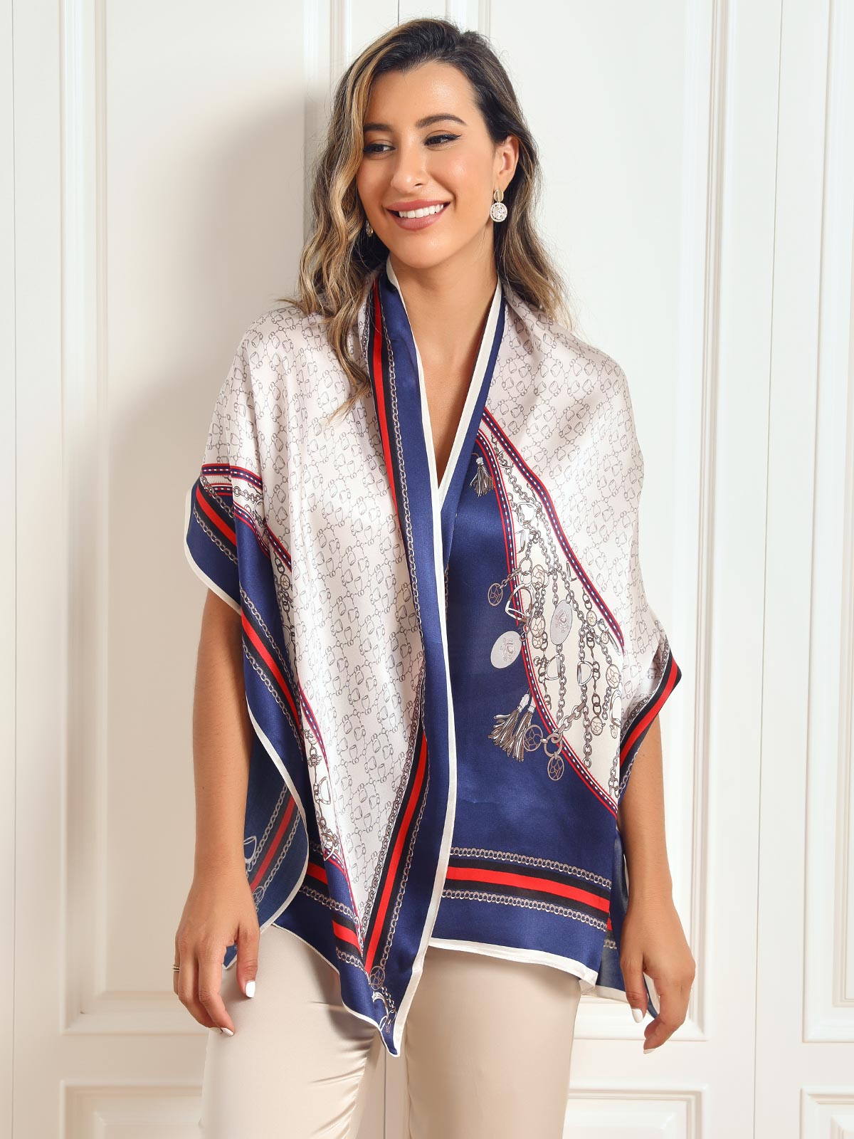 [P024] SilkSilky-FR Pure Soie Scarf 004,