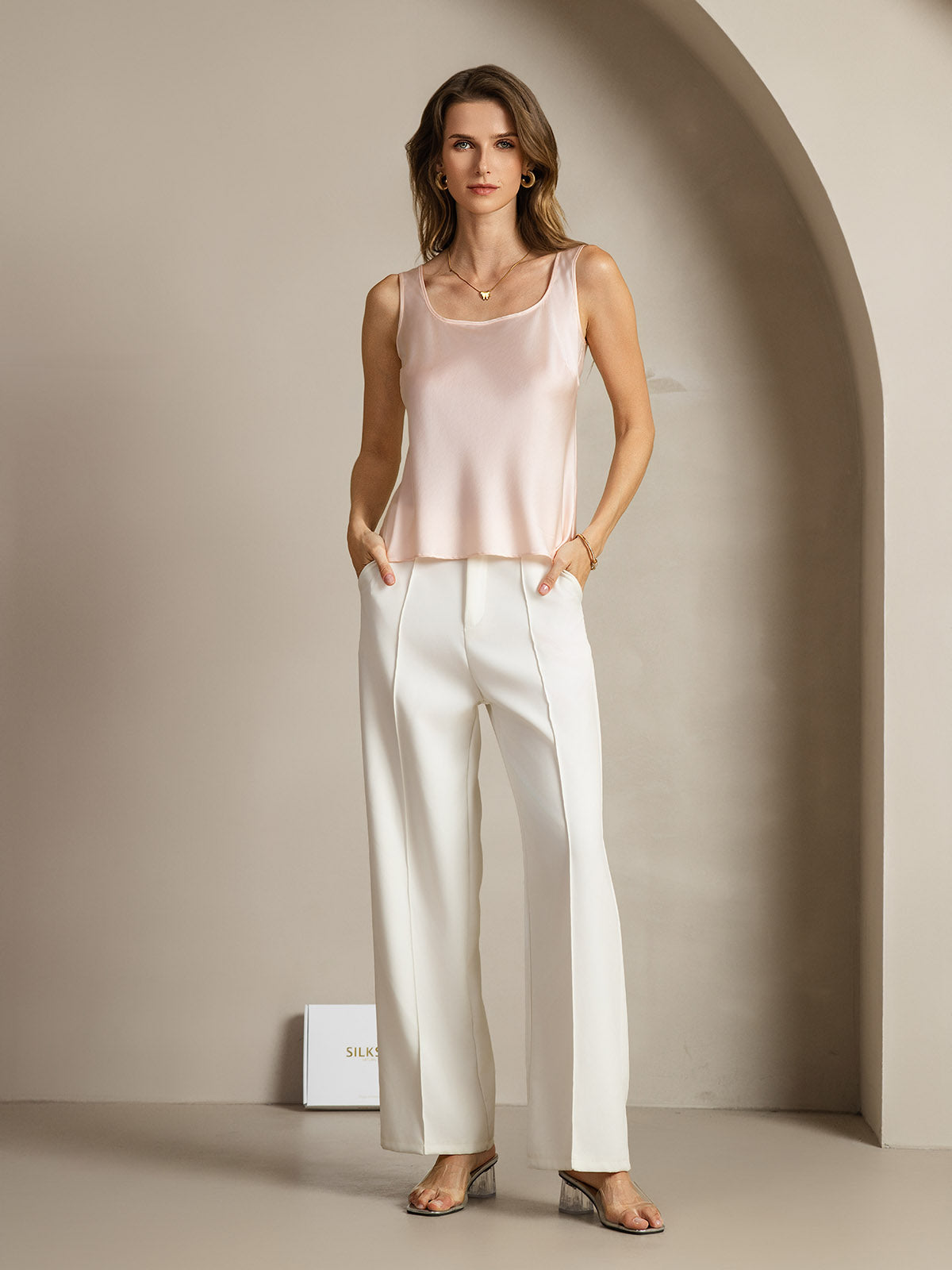 [Rose] SilkSilky-FR 19Momme Soie Camisoles 004
