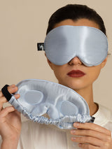 [Bleu Clair] SilkSilky-FR 22Momme Masques pour les Yeux 003