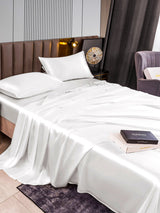[Blanc] SilkSilky-FR 22Momme Pure Soie Bedding Set 007,