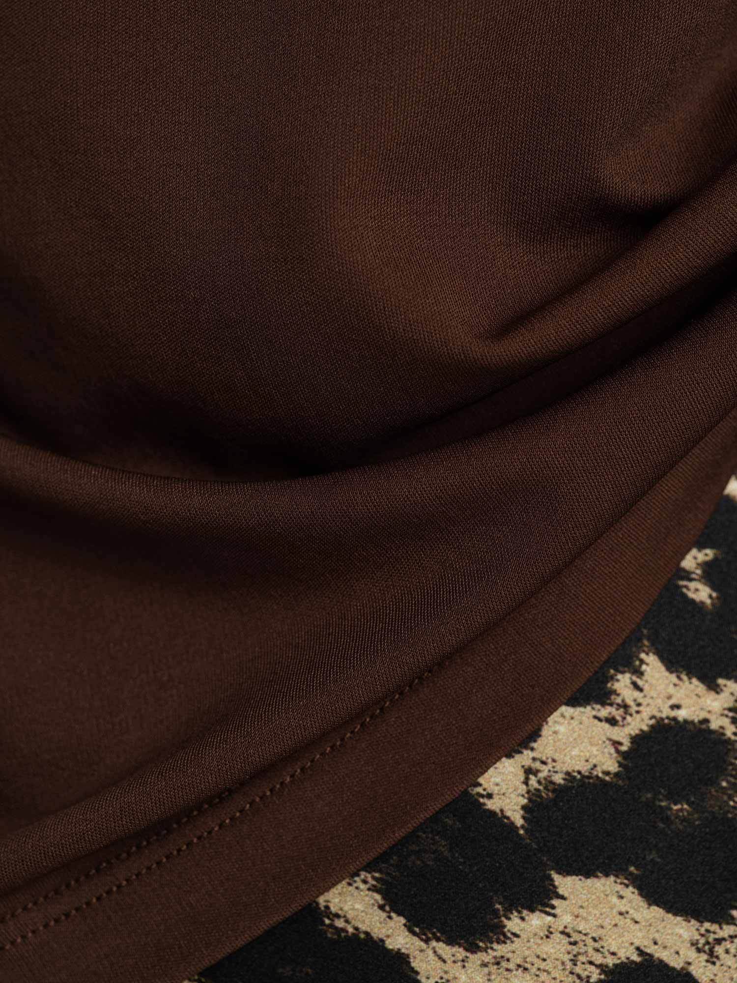 [Café] SilkSilky-FR Soie Womens T-Shirt 005