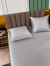 [Argent] SilkSilky-FR Parure de Lit Soie 005