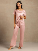 [Peau De Pêche] SilkSilky-FR 19Momme Manches courtes Femme Pyjamas 006