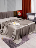 SilkSilky FR 22Momme Pure Soie Sheet Gris 002