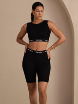 [Noir] SilkSilky-FR Sleeveless Crew Neck Top À Fines Brides 005