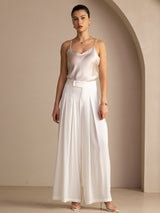 [Blanc] SilkSilky-FR Femme Pantalons 006