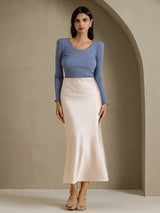[Beige] SilkSilky-FR Jupes 006