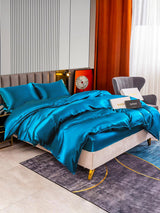 [Bleu Royal] SilkSilky-FR 22Momme Pure Soie Bedding Set 003,