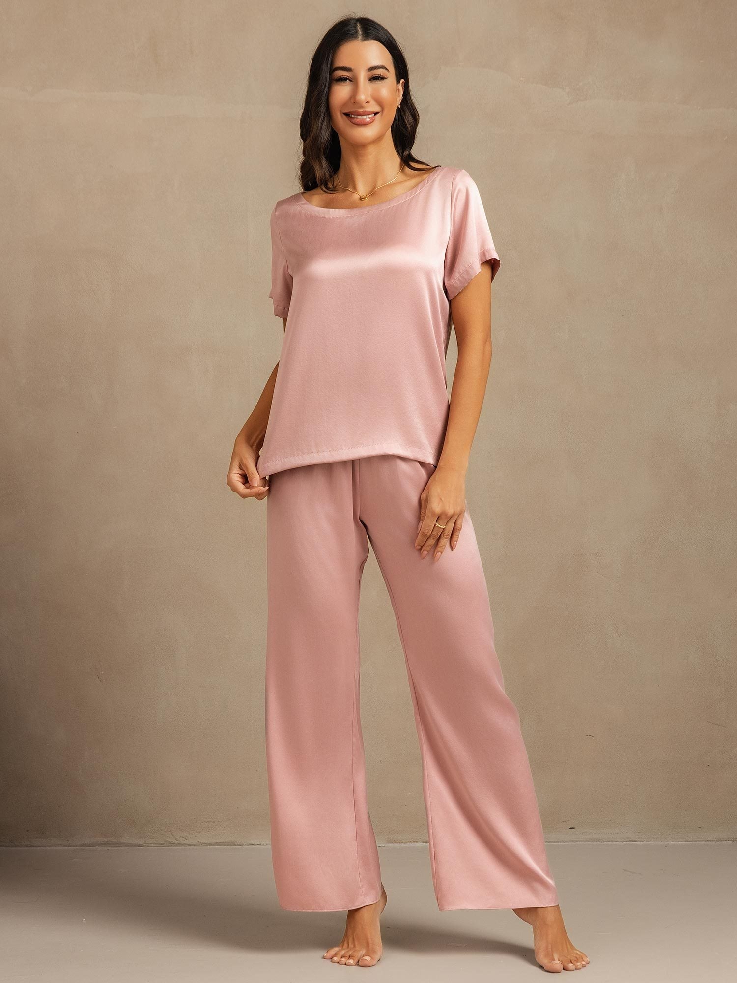 [PeauDePêche] SilkSilky-FR 19Momme Soie Womens Pajamas 007