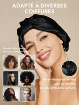 [Noir] SilkSilky-FR Bonnets de Nuit 005
