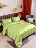 SilkSilky FR 19Momme Pure Soie Bedding Set VertMenthe 005