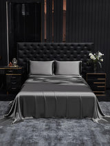 [Gris Foncé] SilkSilky-FR 19Momme Parure de Lit Soie 001