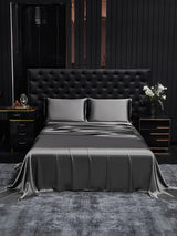 [Gris Foncé] SilkSilky-FR 19Momme Parure de Lit Soie 002