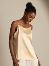 [Champagne] SilkSilky-FR Spaghetti Strap Top À Fines Brides 003