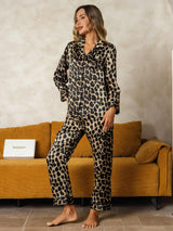 [Leopard] SilkSilky-FR Manches longues Femme Pyjamas 005