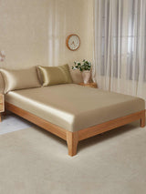 19Momme 3 pièces soie 1x drap housse+2x taies d‘oreiller