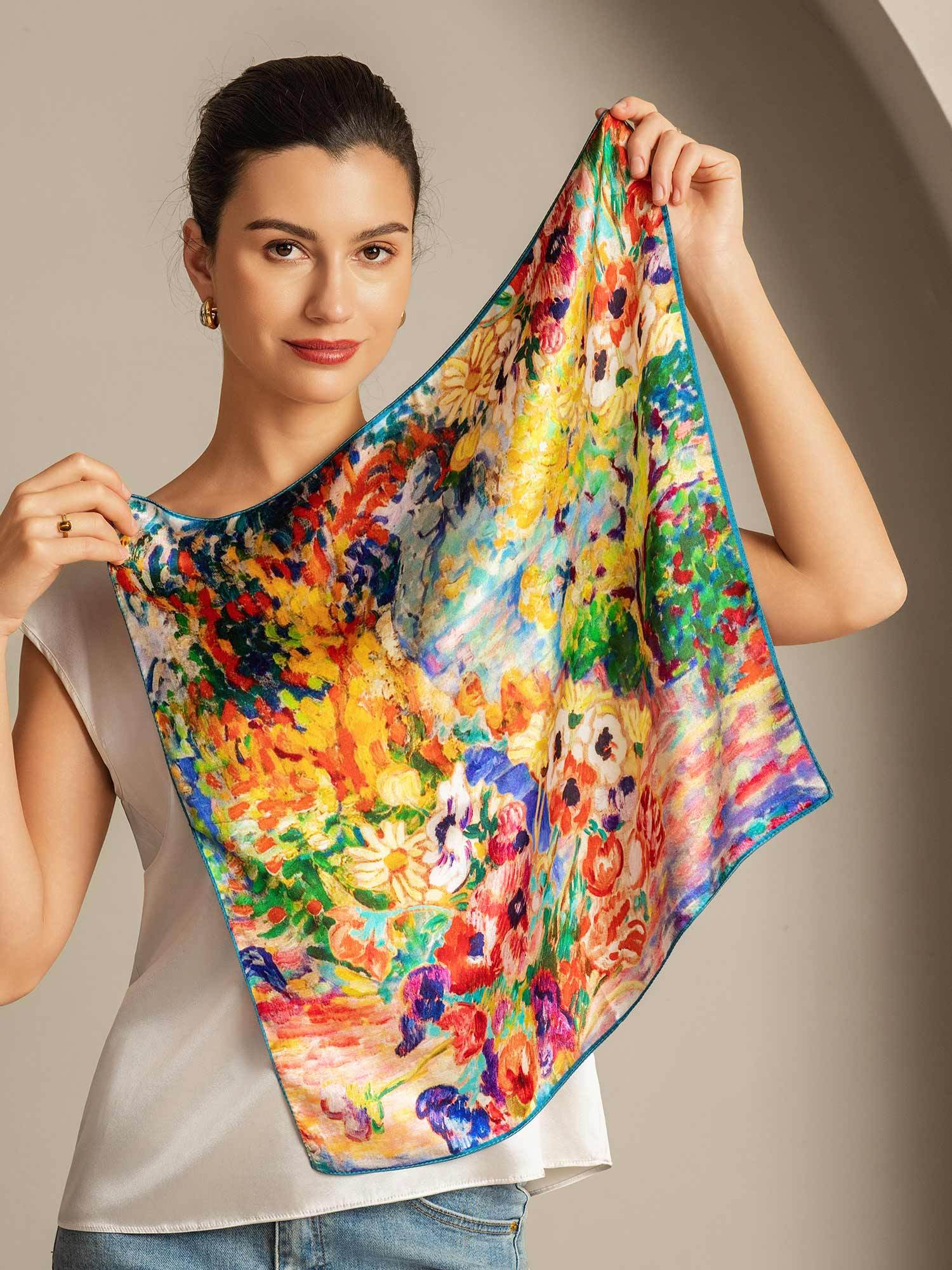 [P096] SilkSilky-FR Soie Scarf 002