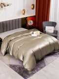 SilkSilky FR 19Momme Pure Soie Duvet Cover Kaki 004