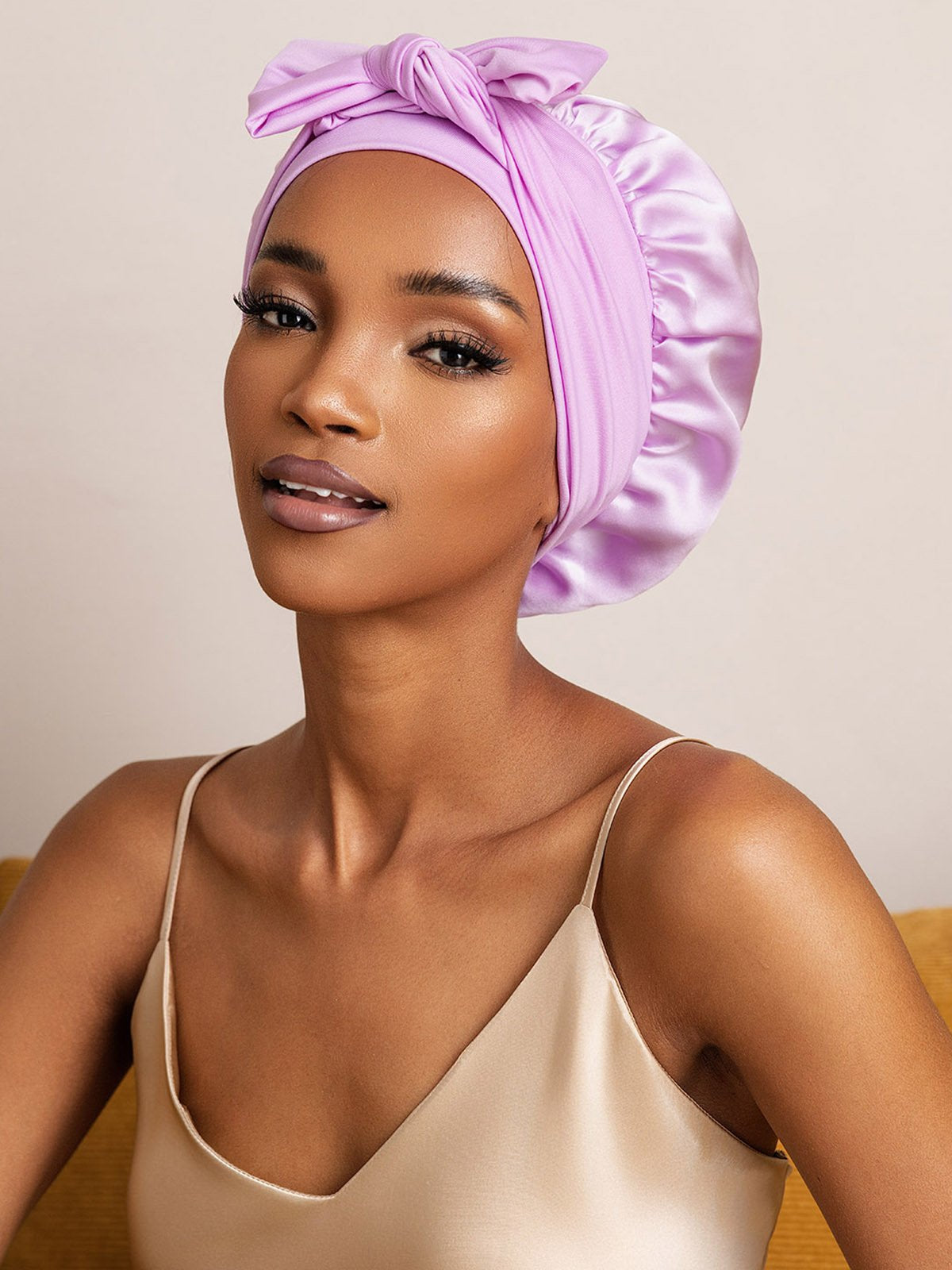 SilkSilky-FR Soie Sleep Cap Lavande 007