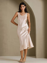 [Beige] SilkSilky-FR Sleeveless Robes 003