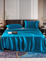 [Bleu Royal] SilkSilky-FR 22Momme Parure de Lit Soie 001