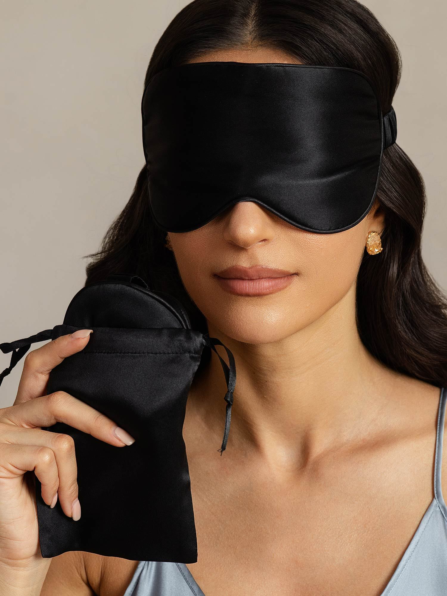 [Noir] SilkSilky-FR Soie Eye Mask 006