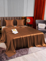 [Café] SilkSilky-FR Parure de Lit Soie 002