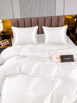 [Blanc] SilkSilky-FR Parure de Lit Soie 005