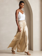 [Blanc] SilkSilky-FR Spaghetti Strap V Neck Top À Fines Brides 003